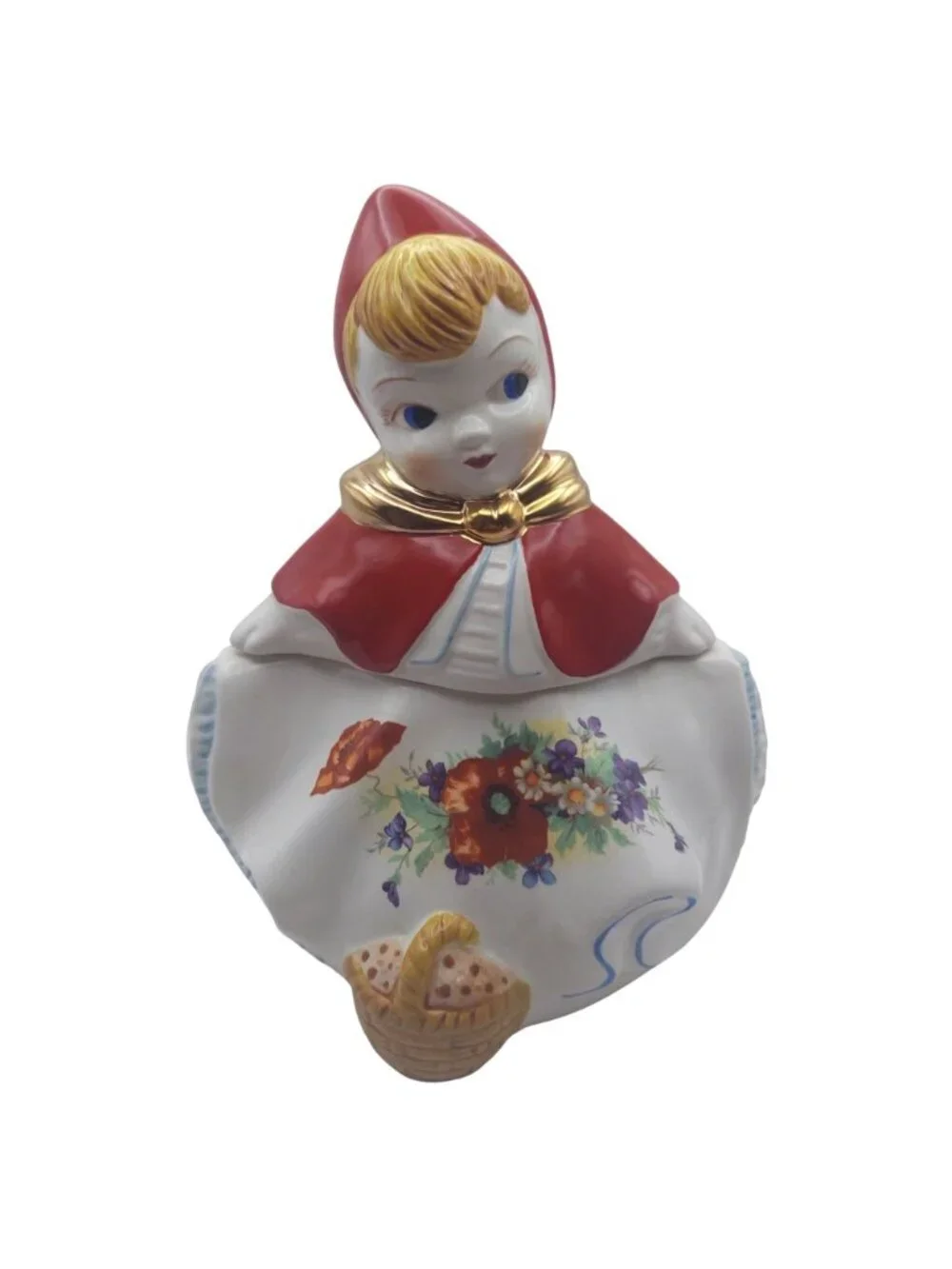 Little Red Riding Hood Cookie Jar & Creamer Pitcher Set Of 2 Vintage Retro